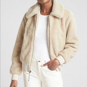 GAP Teddy Bomber Jacket, NWOT, Size Small Tall